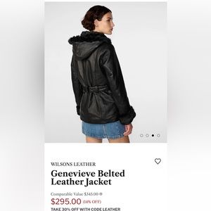 Wilson’s vintage Genevieve Belted Leather Jacket